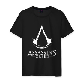 Мужская футболка хлопок с принтом Assassins Creed в Екатеринбурге, 100% хлопок | прямой крой, круглый вырез горловины, длина до линии бедер, слегка спущенное плечо. | mmorpg | rogue | асасин | асассин | ассасин крид | ассассин