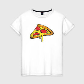 Женская футболка хлопок с принтом Пицца Пицца Пицца !!!! Pizza в Екатеринбурге, 100% хлопок | прямой крой, круглый вырез горловины, длина до линии бедер, слегка спущенное плечо | pizza | для девушек | для парней | еда | италия | итальянская еда | колбаса | пицца | пицца с салями | пицца с сыром | подарок | с намеком | салями | сыр | тесто