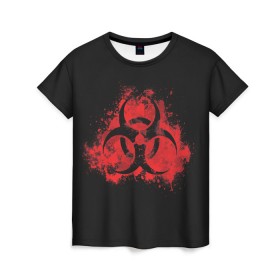 Женская футболка 3D с принтом Plague Inc. в Екатеринбурге, 100% полиэфир ( синтетическое хлопкоподобное полотно) | прямой крой, круглый вырез горловины, длина до линии бедер | 2019 | biohazard | china | game | ncov | plague | virus | warning | вирус | игра | китай