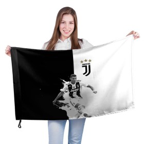 Флаг 3D с принтом Cristiano Ronaldo в Екатеринбурге, 100% полиэстер | плотность ткани — 95 г/м2, размер — 67 х 109 см. Принт наносится с одной стороны | cristiano ronaldo | кри ро | криш | роналдо | футбол | юве | ювентус