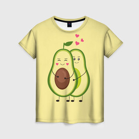 Женская футболка 3D с принтом Влюбленные Веганы Авокадо в Екатеринбурге, 100% полиэфир ( синтетическое хлопкоподобное полотно) | прямой крой, круглый вырез горловины, длина до линии бедер | 14 февраля | avocado | based | plant | vegan | авокадо | валентина | веган | влюбленный | день | диета | для девочек | для фитнеса | женская | зож | кето | кето диета | купить | мужская | с авокадо | с принтом | фитнес