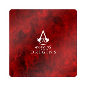 Магнит виниловый Квадрат с принтом Assassin’s Creed Origins в Екатеринбурге, полимерный материал с магнитным слоем | размер 9*9 см, закругленные углы | Тематика изображения на принте: 