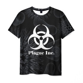 Мужская футболка 3D с принтом PLAGUE INC. в Екатеринбурге, 100% полиэфир | прямой крой, круглый вырез горловины, длина до линии бедер | molecule | plague inc | абстракция | бактерии | вирус | клетки | медицина | микробы | молекулы | наука | нейрон | нейроны | планета | текстура | текстуры | формула