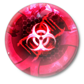 Значок с принтом Plague Inc LC (Oko) в Екатеринбурге,  металл | круглая форма, металлическая застежка в виде булавки | авторская | вирус | знаки | игры | интересная | каракули | круг | лабиринт | линии | мозаика | необычная | око | символы | страшная | туннель | черная | эпидемия