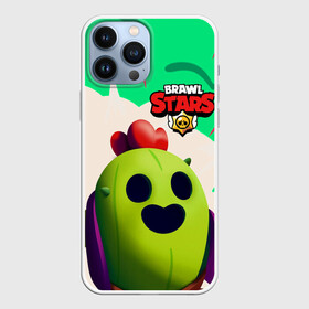 Чехол для iPhone 13 Pro Max с принтом BRAWL STARS SPIKE в Екатеринбурге,  |  | Тематика изображения на принте: brawlstars | crow | leon | leonskin | mike | mr p | sally | shark | spike | битваогней | бравлстарc | бравлстарз | динамайк | игра | игры | леон | мистер пи | мультик | спайк | старз