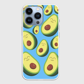 Чехол для iPhone 13 Pro с принтом Авокадо паттерн в Екатеринбурге,  |  | avocado | vegan | vegetarian | авокадо | веган | вегетарианство