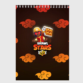 Скетчбук с принтом Brawl Stars Lion Dance Brock в Екатеринбурге, 100% бумага
 | 48 листов, плотность листов — 100 г/м2, плотность картонной обложки — 250 г/м2. Листы скреплены сверху удобной пружинной спиралью | bo | brawl stars | brock | crow | darryl | dumpling darryl | dynamike | lion dance brock | sandy | spike | бо | бравл старс | брок | динамайк | дэррил | кроу | леон. leon | новый год | спайк | сэнди