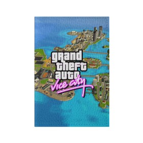 Обложка для паспорта матовая кожа с принтом GRAND THEFT AUTO:VICE CITY в Екатеринбурге, натуральная матовая кожа | размер 19,3 х 13,7 см; прозрачные пластиковые крепления | grand theft auto 2 | grand theft auto 3 | grand theft auto v | grand theft auto: san andreas | grand theft auto: vice city | gta 5 | gta online | gta v | город | игры