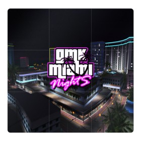 Магнитный плакат 3Х3 с принтом GTA MIAMI NIGHTS в Екатеринбурге, Полимерный материал с магнитным слоем | 9 деталей размером 9*9 см | grand theft auto 2 | grand theft auto 3 | grand theft auto v | grand theft auto: san andreas | grand theft auto: vice city | gta 5 | gta online | gta v | город | игры