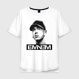 Мужская футболка хлопок Oversize с принтом Eminem в Екатеринбурге, 100% хлопок | свободный крой, круглый ворот, “спинка” длиннее передней части | Тематика изображения на принте: eminem | evil | ken kaniff | marshall bruce mathers iii | mm | rap | slim shady | маршалл брюс мэтерс iii | рэп | рэп рок | хип хоп | хорроркор | эминем