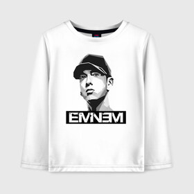 Детский лонгслив хлопок с принтом Eminem в Екатеринбурге, 100% хлопок | круглый вырез горловины, полуприлегающий силуэт, длина до линии бедер | eminem | evil | ken kaniff | marshall bruce mathers iii | mm | rap | slim shady | маршалл брюс мэтерс iii | рэп | рэп рок | хип хоп | хорроркор | эминем