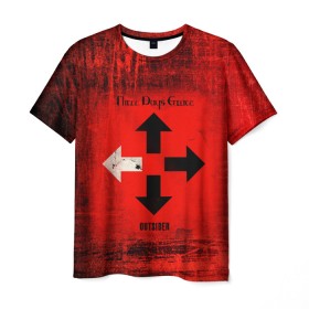 Мужская футболка 3D с принтом Three Days Grace в Екатеринбурге, 100% полиэфир | прямой крой, круглый вырез горловины, длина до линии бедер | days | grace | three | альтернативный | группа | метал | ню метал | пост гранж | рок | хард рок