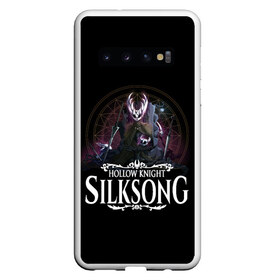 Чехол для Samsung Galaxy S10 с принтом Hollow Knight в Екатеринбурге, Силикон | Область печати: задняя сторона чехла, без боковых панелей | grimm | hallounest | heart of nightmare | hollow knight | hornet | knight | quirrell | silksong | гримм | квиррел | рыцарь | халлоунест | холлоу найт | хорнет