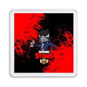 Магнит 55*55 с принтом Brawl Stars Crow в Екатеринбурге, Пластик | Размер: 65*65 мм; Размер печати: 55*55 мм | brawl stars | crow | game | leon | бравл | бравл стар | бравл старс | ворон | ворона | детская | детям | игра | компьютерная игра | кров | леон | персонаж | развлечение