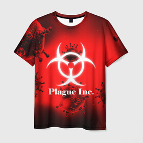 Мужская футболка 3D с принтом PLAGUE INC. в Екатеринбурге, 100% полиэфир | прямой крой, круглый вырез горловины, длина до линии бедер | molecule | plague inc | абстракция | бактерии | вирус | клетки | медицина | микробы | молекулы | наука | нейрон | нейроны | планета | текстура | текстуры | формула