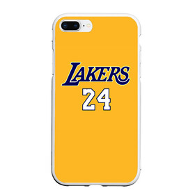 Чехол для iPhone 7Plus/8 Plus матовый с принтом Kobe Bryant в Екатеринбурге, Силикон | Область печати: задняя сторона чехла, без боковых панелей | kobe bryants | lakers | lakers 24 | los angeles lakers | коби брайант