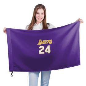 Флаг 3D с принтом Los Angeles Lakers / Kobe Brya в Екатеринбурге, 100% полиэстер | плотность ткани — 95 г/м2, размер — 67 х 109 см. Принт наносится с одной стороны | basketball | espn | kobe | kobe bryant | kobe bryant death | kobe bryant tribute | lakers | los angeles lakers | nba