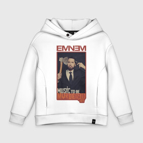 Детское худи Oversize хлопок с принтом Eminem. MTBMB в Екатеринбурге, френч-терри — 70% хлопок, 30% полиэстер. Мягкий теплый начес внутри —100% хлопок | боковые карманы, эластичные манжеты и нижняя кромка, капюшон на магнитной кнопке | Тематика изображения на принте: album | eminem | marshall | music | music to be murdered by | rap | альбом | эминем