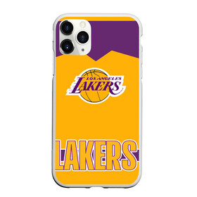 Чехол для iPhone 11 Pro матовый с принтом Los Angeles Lakers в Екатеринбурге, Силикон |  | angeles | bryant | kobe | lakers | los | баскетбольный | клуб