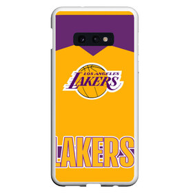 Чехол для Samsung S10E с принтом Los Angeles Lakers в Екатеринбурге, Силикон | Область печати: задняя сторона чехла, без боковых панелей | angeles | bryant | kobe | lakers | los | баскетбольный | клуб