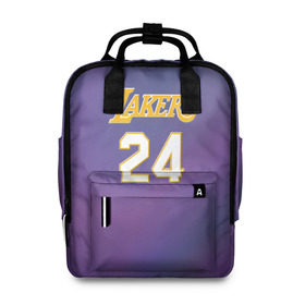Женский рюкзак 3D с принтом Los Angeles Lakers / Kobe Brya в Екатеринбурге, 100% полиэстер | лямки с регулируемой длиной, сверху ручки, чтобы рюкзак нести как сумку. Основное отделение закрывается на молнию, как и внешний карман. Внутри два дополнительных кармана, один из которых закрывается на молнию. По бокам два дополнительных кармашка, куда поместится маленькая бутылочка
 | Тематика изображения на принте: basketball | espn | kobe | kobe bryant | kobe bryant death | kobe bryant tribute | lakers | los angeles lakers | nba