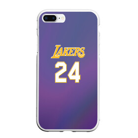 Чехол для iPhone 7Plus/8 Plus матовый с принтом Los Angeles Lakers Kobe Brya в Екатеринбурге, Силикон | Область печати: задняя сторона чехла, без боковых панелей | basketball | espn | kobe | kobe bryant | kobe bryant death | kobe bryant tribute | lakers | los angeles lakers | nba