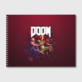 Альбом для рисования с принтом Doom в Екатеринбурге, 100% бумага
 | матовая бумага, плотность 200 мг. | doom | doom 2016 | doom 2020 | doom eternal | doom slayer | doomguy | doomslayer | дум | дум 2020 | дум вечен | дум етернал | дум этернал | думгай