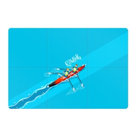 Магнитный плакат 3Х2 с принтом Rowers в Екатеринбурге, Полимерный материал с магнитным слоем | 6 деталей размером 9*9 см | rowing | sport | байдарки | гребец | гребцы | лодки | лодочный спорт | спорт | спортсмен | спортсмены