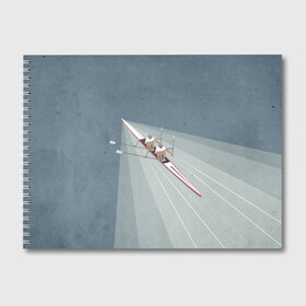 Альбом для рисования с принтом Академические гребцы в Екатеринбурге, 100% бумага
 | матовая бумага, плотность 200 мг. | rowing | sport | байдарки | гребец | гребцы | лодки | лодочный спорт | спорт | спортсмен | спортсмены