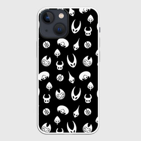 Чехол для iPhone 13 mini с принтом Hollow Knight в Екатеринбурге,  |  | grimm | hallounest | heart of nightmare | hollow knight | hornet | knight | quirrell | silksong | гримм | квиррел | рыцарь | халлоунест | холлоу найт | хорнет