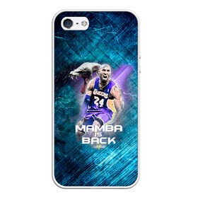 Чехол для iPhone 5/5S матовый с принтом Kobe Bryant в Екатеринбурге, Силикон | Область печати: задняя сторона чехла, без боковых панелей | angeles | bryant | kobe | lakers | los | nba | баскетбольный | клуб