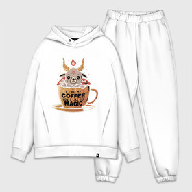 Мужской костюм хлопок OVERSIZE с принтом Magic Coffee в Екатеринбурге,  |  | coffee | evil | magic | prints | зло | картинки | кофе | магия | майки | мем | мода | прикол | принты | стиль | тренд | футболки | яркие | яркость