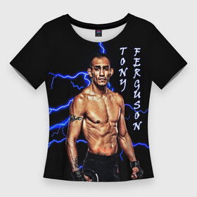 Женская футболка 3D Slim с принтом TONY FERGUSON в Екатеринбурге,  |  | el cucuy | mma | tony ferguson