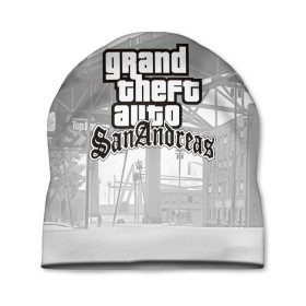 Шапка 3D с принтом GTA SanAndreas в Екатеринбурге, 100% полиэстер | универсальный размер, печать по всей поверхности изделия | grand theft auto 2 | grand theft auto 3 | grand theft auto v | grand theft auto: san andreas | grand theft auto: vice city | gta 1 | gta 2 | gta 3 | gta 4 | gta 5 | gta online | gta v | город | игры