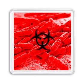 Магнит 55*55 с принтом PLAGUE INC.BIOHAZARD в Екатеринбурге, Пластик | Размер: 65*65 мм; Размер печати: 55*55 мм | molecule | plague inc | абстракция | бактерии | вирус | клетки | медицина | микробы | молекулы | наука | нейрон | нейроны | планета | текстура | текстуры | формула