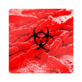 Магнит виниловый Квадрат с принтом PLAGUE INC.BIOHAZARD в Екатеринбурге, полимерный материал с магнитным слоем | размер 9*9 см, закругленные углы | molecule | plague inc | абстракция | бактерии | вирус | клетки | медицина | микробы | молекулы | наука | нейрон | нейроны | планета | текстура | текстуры | формула