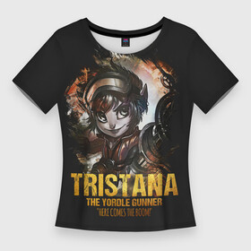 Женская футболка 3D Slim с принтом Tristana в Екатеринбурге,  |  | jinx | kda | league | lol | moba | pentakill | riot | rise | rus | skins | варвик | варус | воин | легенд | лига | лол | маг | стрелок | танк | чемпион