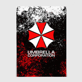 Постер с принтом UMBRELLA CORP в Екатеринбурге, 100% бумага
 | бумага, плотность 150 мг. Матовая, но за счет высокого коэффициента гладкости имеет небольшой блеск и дает на свету блики, но в отличии от глянцевой бумаги не покрыта лаком | ada wong | biohazard | leon | nemesis | project resistance | raccoon city | re2 | resident evil 2 | rpd | stars | umbrella | ада вонг | амбрелла | немесис | ужасы