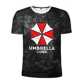 Мужская футболка 3D спортивная с принтом UMBRELLA CORP в Екатеринбурге, 100% полиэстер с улучшенными характеристиками | приталенный силуэт, круглая горловина, широкие плечи, сужается к линии бедра | Тематика изображения на принте: ada wong | biohazard | leon | nemesis | project resistance | raccoon city | re2 | resident evil 2 | rpd | stars | umbrella | ада вонг | амбрелла | немесис | ужасы