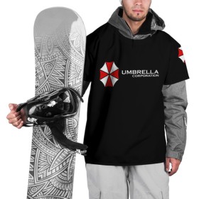 Накидка на куртку 3D с принтом Umbrella Corporation в Екатеринбурге, 100% полиэстер |  | апокалипсис | зла | зомби | обитель | твирус