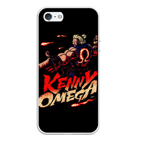 Чехол для iPhone 5/5S матовый с принтом Kenny Omega Street Fighter в Екатеринбурге, Силикон | Область печати: задняя сторона чехла, без боковых панелей | kennyomega aew streetfighter