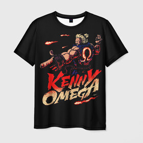 Мужская футболка 3D с принтом Kenny Omega Street Fighter в Екатеринбурге, 100% полиэфир | прямой крой, круглый вырез горловины, длина до линии бедер | kennyomega aew streetfighter