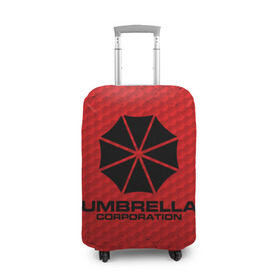 Чехол для чемодана 3D с принтом Umbrella Corporation в Екатеринбурге, 86% полиэфир, 14% спандекс | двустороннее нанесение принта, прорези для ручек и колес | corporation | umbrella | umbrella corporation | амбрела | амбрелла корпорейшн | военная корпорация | корпорация | фармацевтическая корпорация
