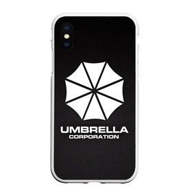 Чехол для iPhone XS Max матовый с принтом Umbrella Corporation в Екатеринбурге, Силикон | Область печати: задняя сторона чехла, без боковых панелей | corporation | umbrella | umbrella corporation | амбрела | амбрелла корпорейшн | военная корпорация | корпорация | фармацевтическая корпорация