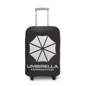 Чехол для чемодана 3D с принтом Umbrella Corporation в Екатеринбурге, 86% полиэфир, 14% спандекс | двустороннее нанесение принта, прорези для ручек и колес | corporation | umbrella | umbrella corporation | амбрела | амбрелла корпорейшн | военная корпорация | корпорация | фармацевтическая корпорация