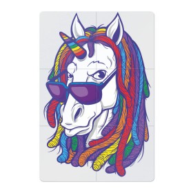 Магнитный плакат 2Х3 с принтом Rasta Unicorn в Екатеринбурге, Полимерный материал с магнитным слоем | 6 деталей размером 9*9 см | bob | bobmarley | dreadlocks | horse | rasta | unicorn | боб марли | дредлок | дредлоки | дреды | единорог | лошадь | раста | растаман | цвет