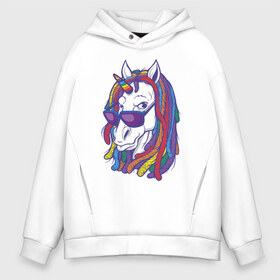 Мужское худи Oversize хлопок с принтом Rasta Unicorn в Екатеринбурге, френч-терри — 70% хлопок, 30% полиэстер. Мягкий теплый начес внутри —100% хлопок | боковые карманы, эластичные манжеты и нижняя кромка, капюшон на магнитной кнопке | bob | bobmarley | dreadlocks | horse | rasta | unicorn | боб марли | дредлок | дредлоки | дреды | единорог | лошадь | раста | растаман | цвет