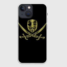 Чехол для iPhone 13 mini с принтом Анонимус Пират в Екатеринбурге,  |  | anonymous | v   значит вендетта | анонимус | анонимусы | вендетта | гай фокс | гая фокса | женскую | купить | маска | маска v | мужскую | пират | пирата | с анонимусом | с маской | с пиратом | хакер | хактивизм