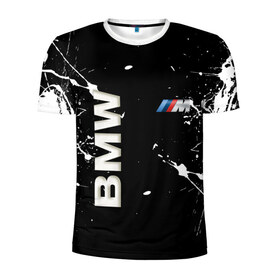 Мужская футболка 3D спортивная с принтом BMW в Екатеринбурге, 100% полиэстер с улучшенными характеристиками | приталенный силуэт, круглая горловина, широкие плечи, сужается к линии бедра | bmw | авто | автомобиль | бмв | логотип | марка | машина | модель