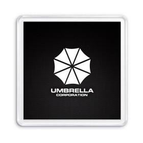 Магнит 55*55 с принтом Umbrella Corporation в Екатеринбурге, Пластик | Размер: 65*65 мм; Размер печати: 55*55 мм | 